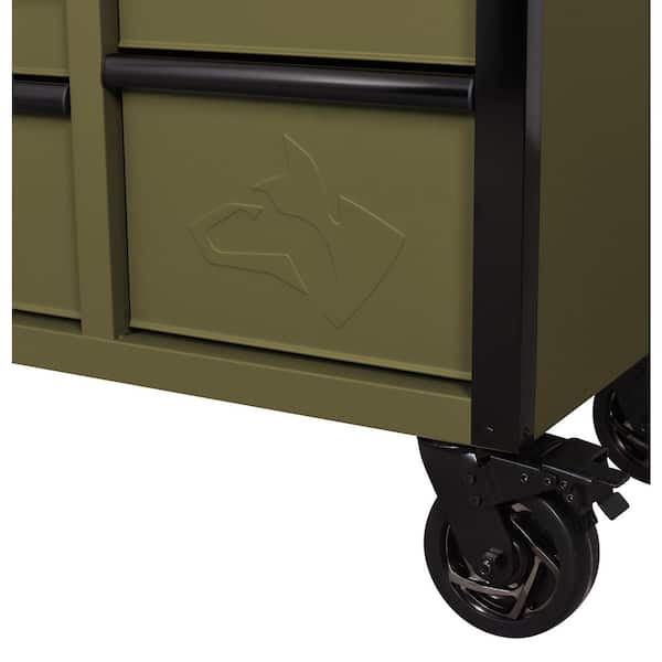 Husky Heavy Duty 61 in. W x 23 in. D 15-Drawer Matte Army Green