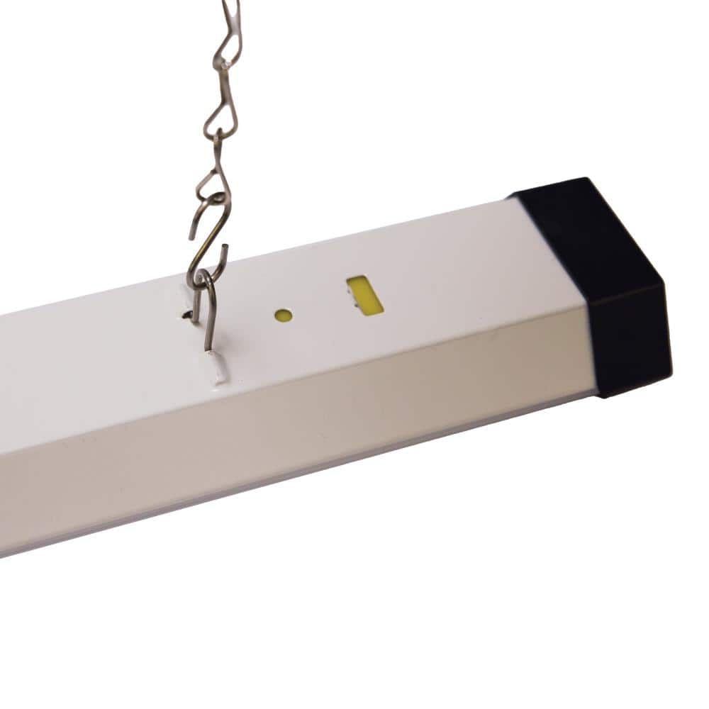 White Frosted Glass 4-ft LED Shop Light with Steel Housing