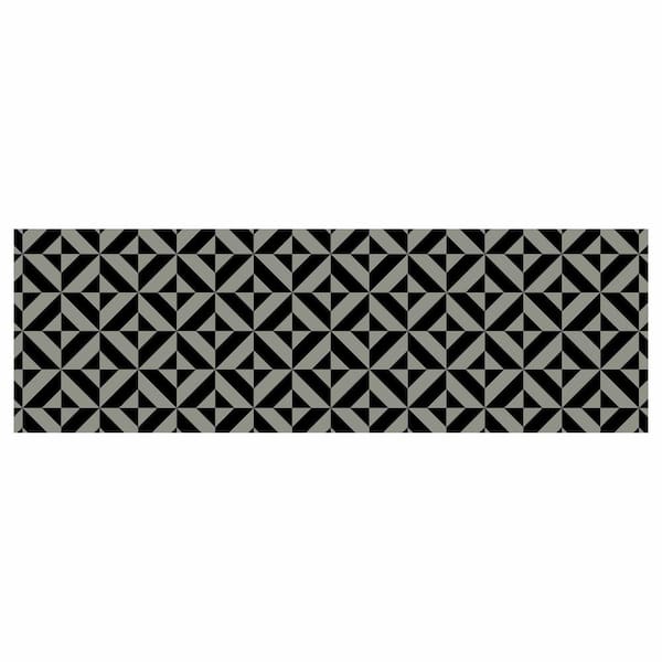 Bungalow Flooring FlorArt Parquet Mod 22 in. x 69 in. Low Profile Rubber Backed Kitchen Mat