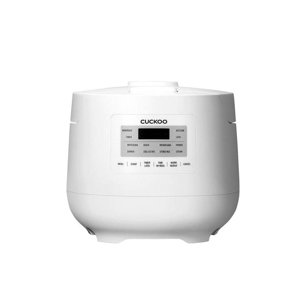 CUCKOO 6-Cup White Micom Rice Cooker with Nonstick Inner Pot