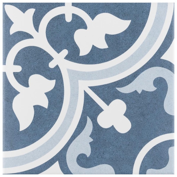 Merola Tile Arte Artic 9-3/4 in. x 9-3/4 in. Porcelain Floor and Wall Take Home Tile Sample