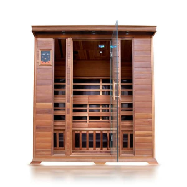 SUNRAY SAUNAS HL400K Sequioa 4-Person Cedar Infrared Sauna