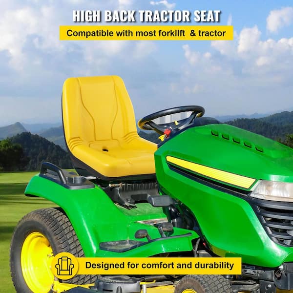 Universal Suspension Forklift Seat Tractor Lawn Mover Seat Cushion with  Seatbelt