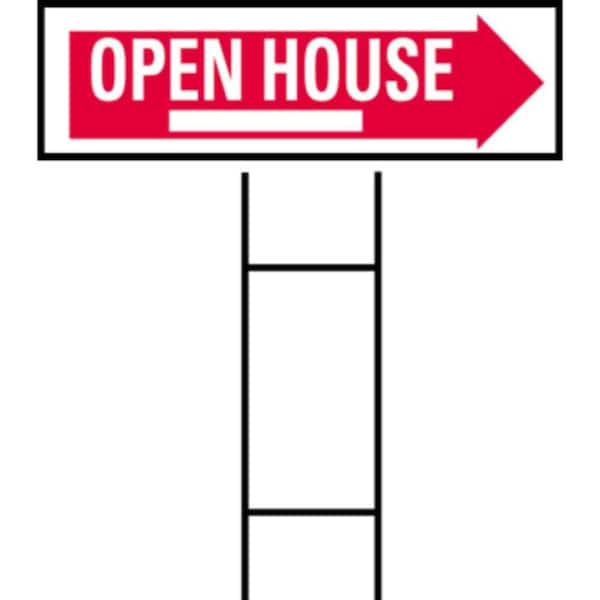 HY-KO 10 in. x 24 in. Plastic Open House Sign