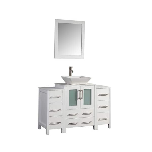 X 18 5 In D 36 H Bathroom Vanity, Karson 36 Single Bathroom Vanity Set With Mirror