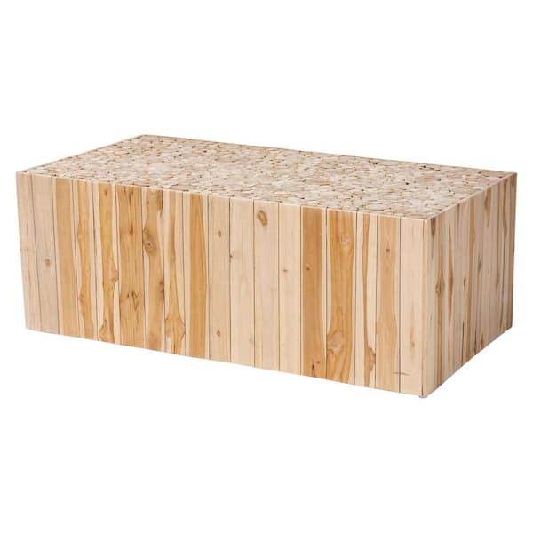 bali & pari Grayson 43.3 in. Natural Rectangle Wood Coffee Table
