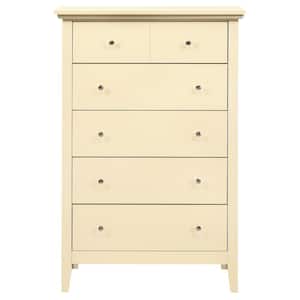 Hammond 5-Drawer Beige Chest of Drawers (48 in. H x 32 in. W x 18 in. D)