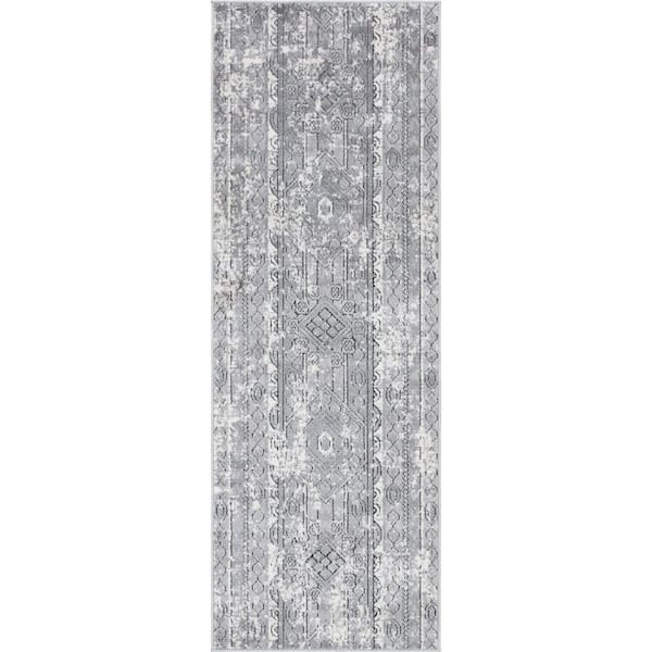 Portland Depoe Gray 2 ft. 2 in. x 6 ft. Runner Rug