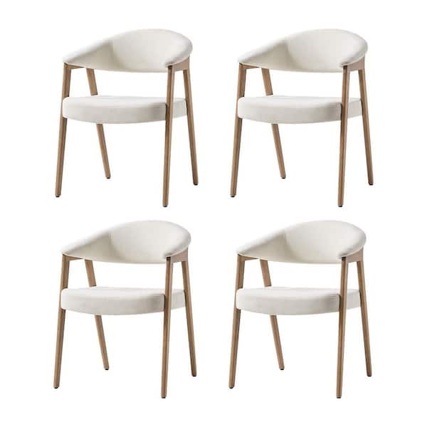 JAYDEN CREATION Elisa Ivory Polyester Mid-Century Modern Dinning