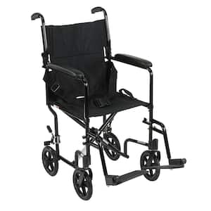 Lightweight Transport Wheelchair in Black