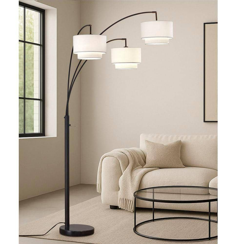 HomeGlam Broadway. 83 in. Dark Bronze Finish 3-Lights Arc Tree