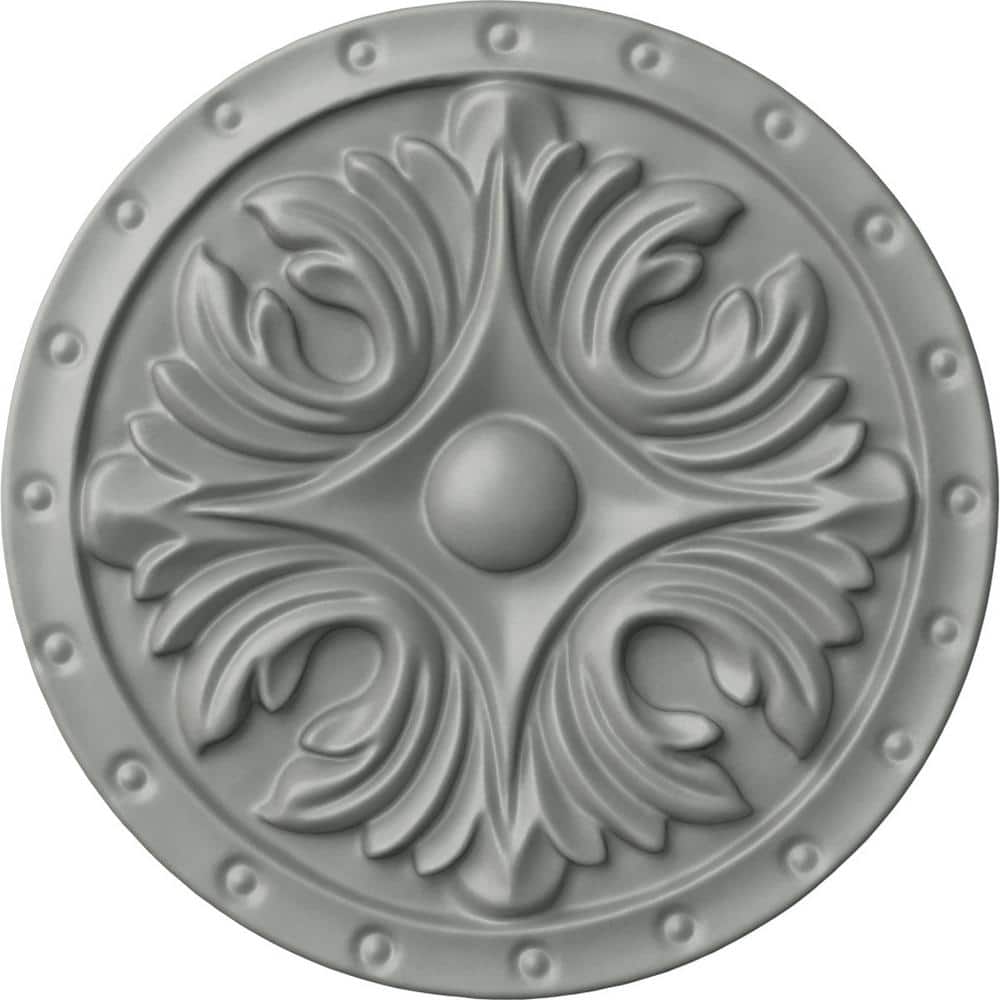White Polyurethane Bordeaux Rosette Accent Piece