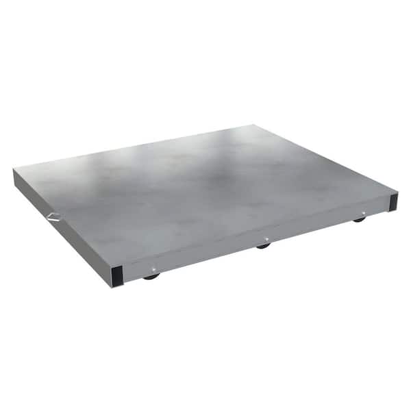 Vestil 36 in. x 42 in. 4000 lbs. Capacity Silver Aluminum Pallet Dolly with Pallet Top