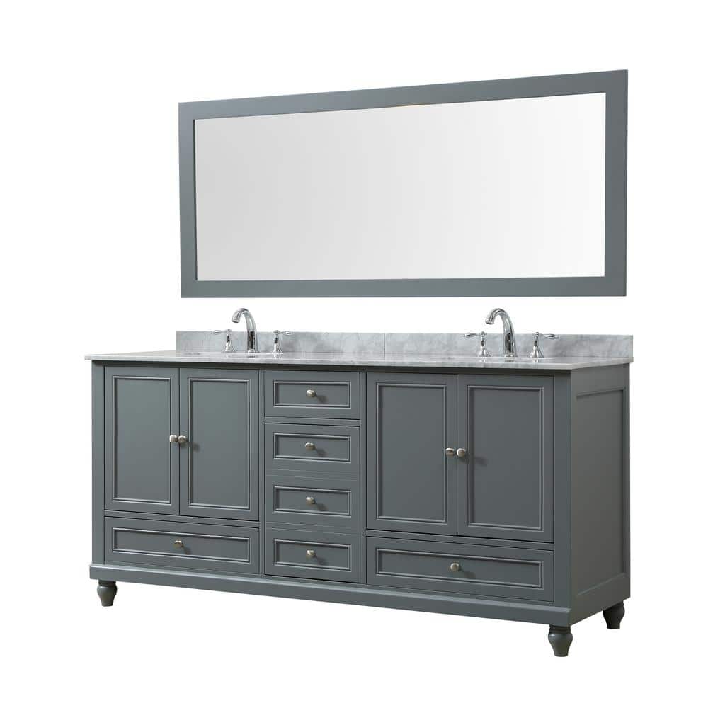 Direct vanity sink Classic Premium 72 in. W Bath Makeup Hybrid Vanity