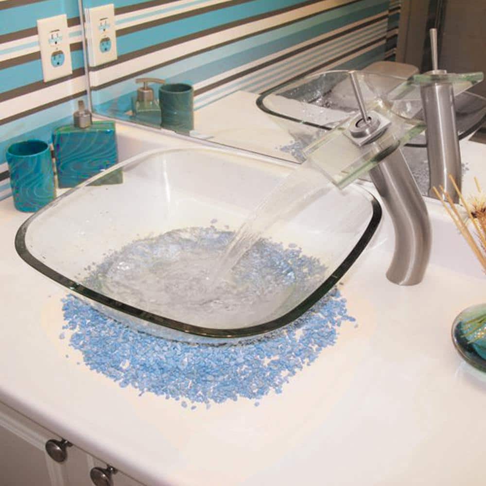 Diaccio Clear Glass Round Vessel Bathroom Sink