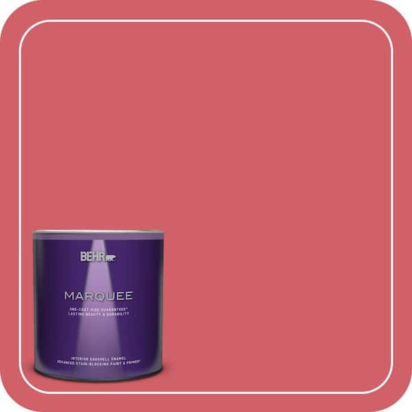 BEHR MARQUEE 1 qt. #140B-6 Italiano Rose Eggshell Enamel Interior Paint & Primer