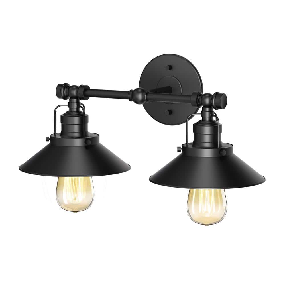 Modern Farmhouse Retro 2-Light Matte Black Metal Sconce price history on PriceWatchPro