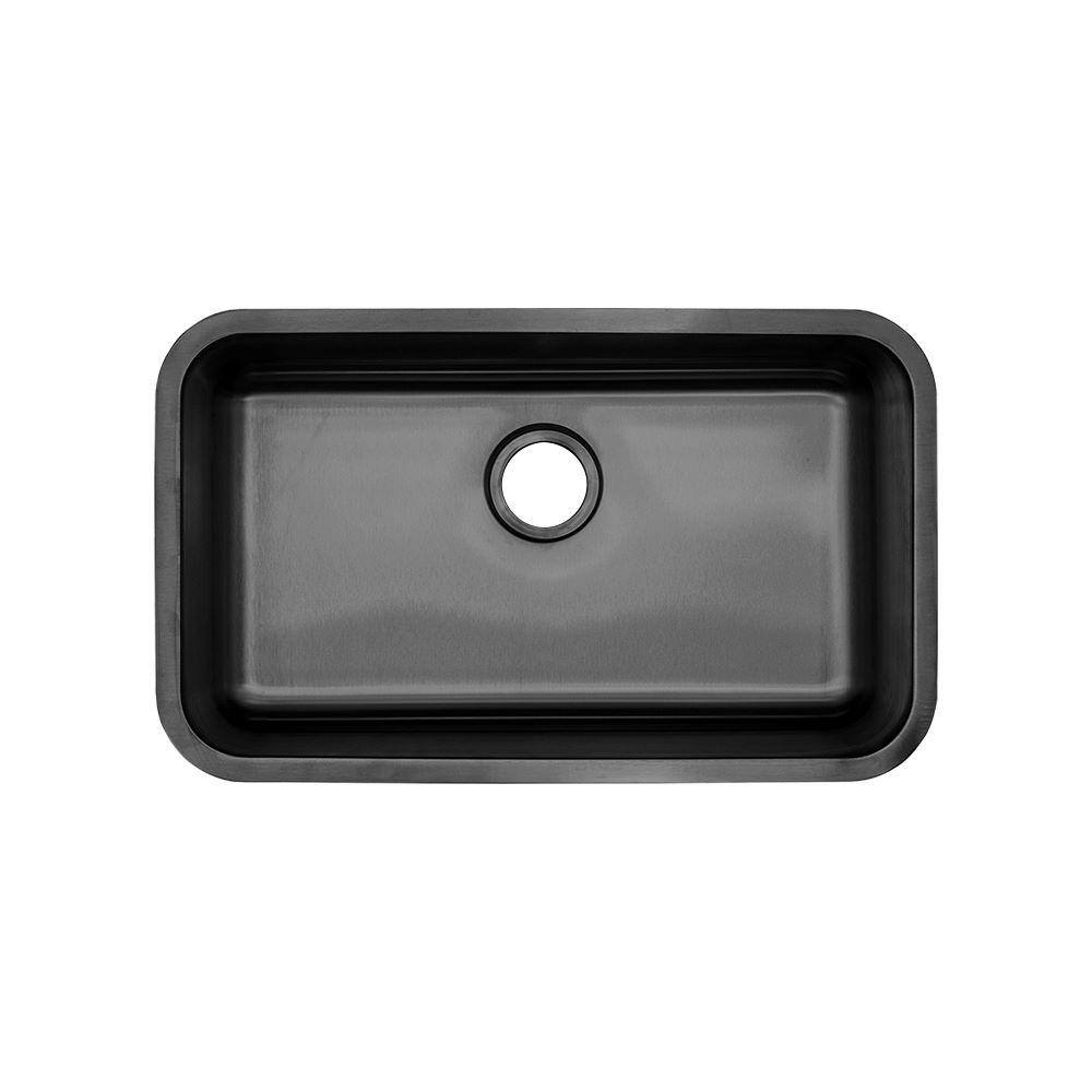 Brushed Stainless Steel Undermount Single Bowl Kitchen Sink