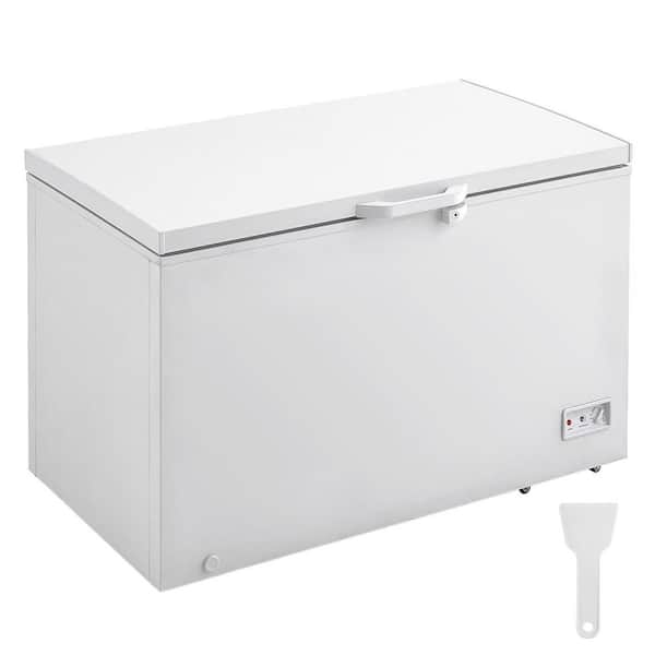 SKYSHALO 12.8 cu. ft./345L Freezer Manual Defrost Chest Freezer, with Large Freezer, 4 Basket, Freestanding in White Garage Ready