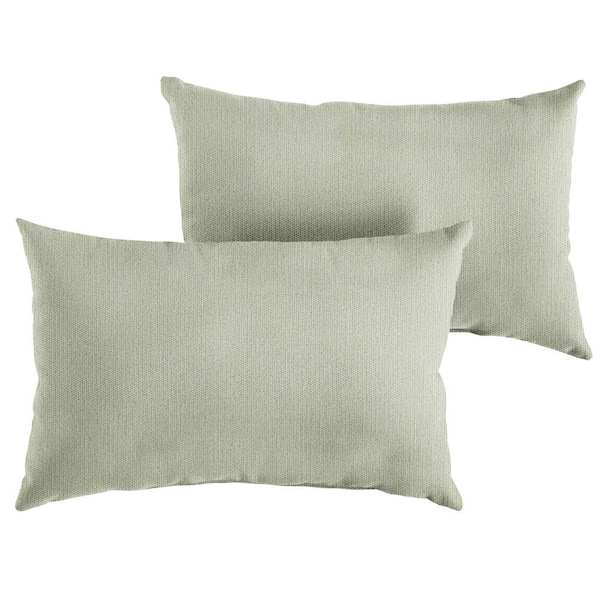 SORRA HOME Sunbrella Revive Stem Rectangle Outdoor Lumbar Pillow (2-Pack)