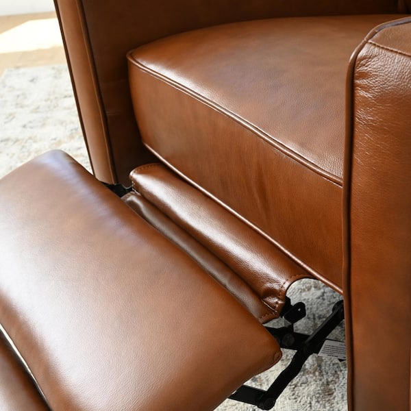 DEVON & CLAIRE Lorena Mid Century Pushback Recliner, Camel SHF