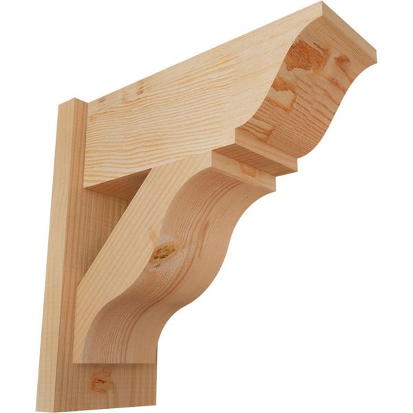 Ekena Millwork 8 in. x 18 in. x 18 in. Fuston Traditional Smooth Douglas Fir Outlooker