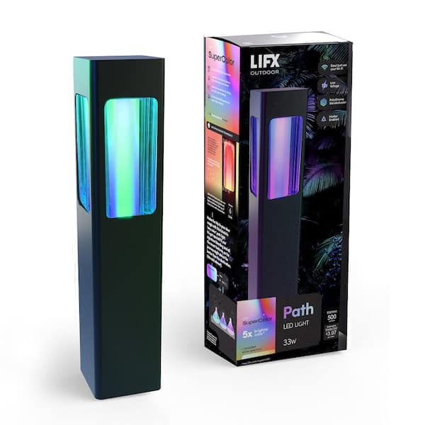 LIFX Low Voltage Black RGB Integrated LED Smart Wi-Fi Square Landscape ...