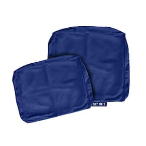 Outdoor Slipcover Set SEAT+BACK 24"*24" & 18"*24" for Lounge Chair, Deep Seat Chair Cushions (Navy Blue)