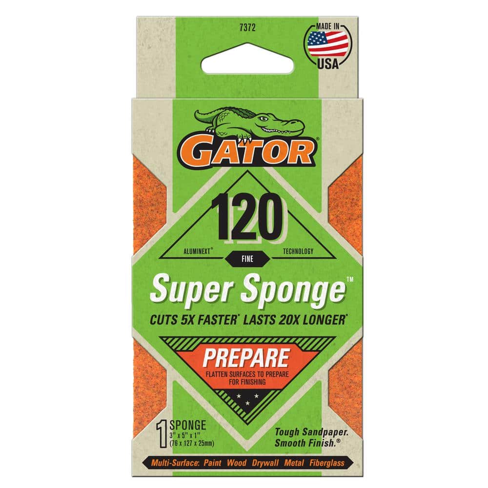 Gator 7129 8 x 3 120-Grit Commercial Sanding Sponge - Each