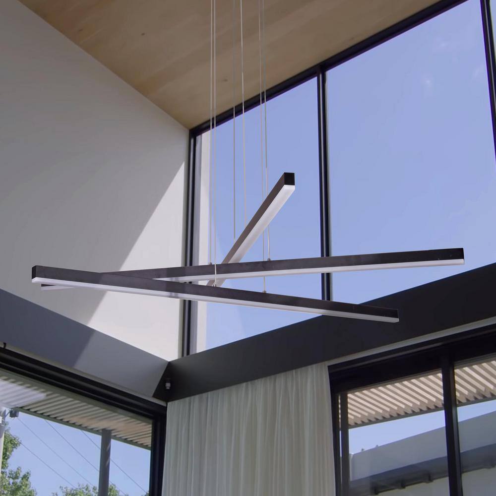 Sirius 40" Black Aluminum LED Pendant Light