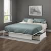 South Shore Step One Pure White Queen Platform Bed With Storage 3160217 ...