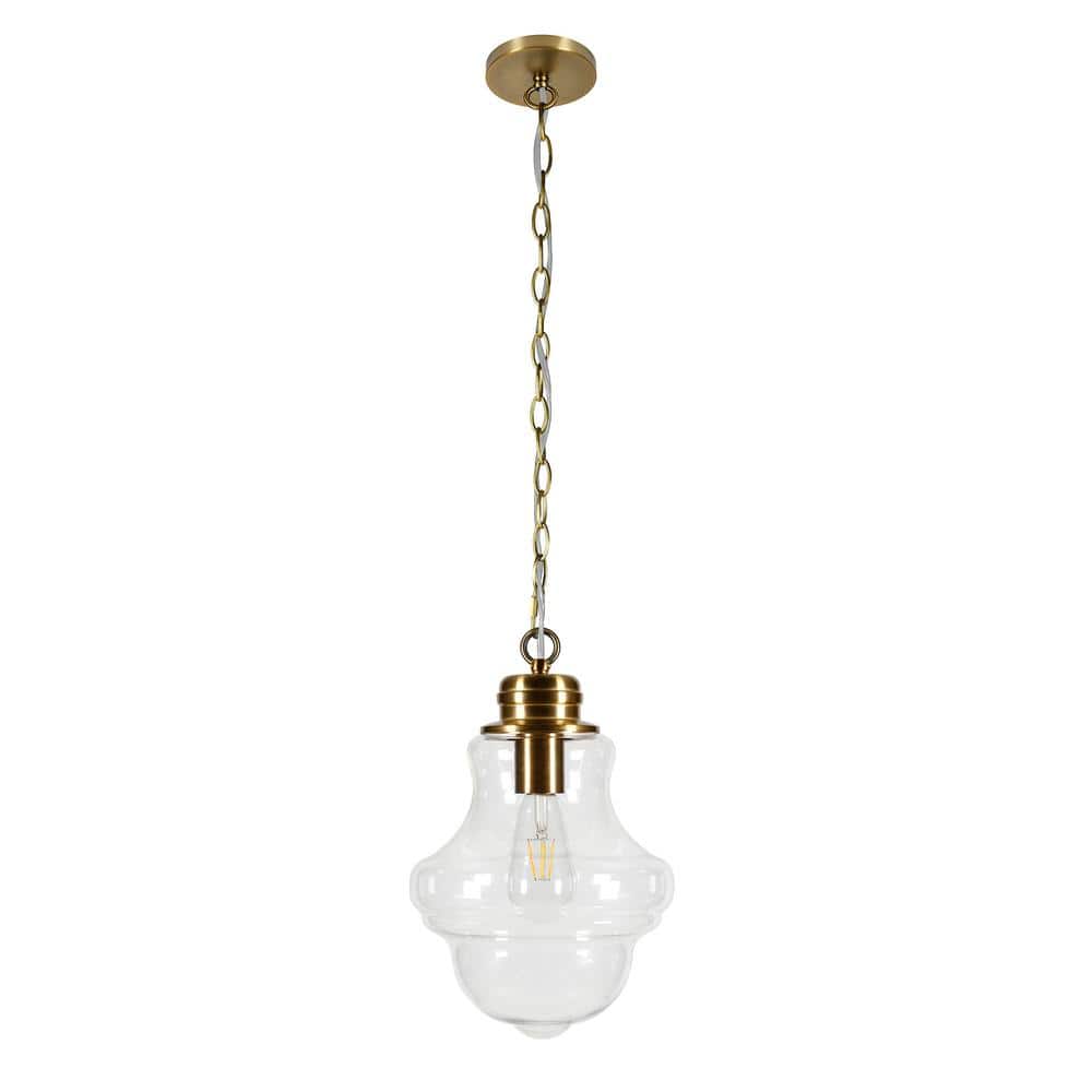Evelyn&Zoe 9  Brass Metal/Glass Pendant