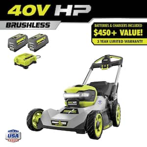 40V HP Brushless 21 in. Cordless Battery Walk Behind Multi-Blade Self-Propelled Mower - (2) 6.0 Ah Batteries & Charger