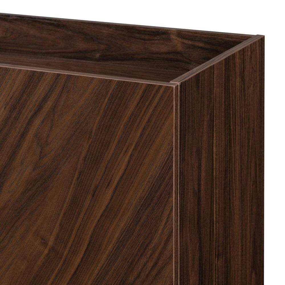 Dark Walnut Tall Accent Cabinet with Adjustable Shelving