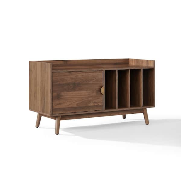 CROSLEY FURNITURE Skylar Walnut Vinyl Storage Record Player