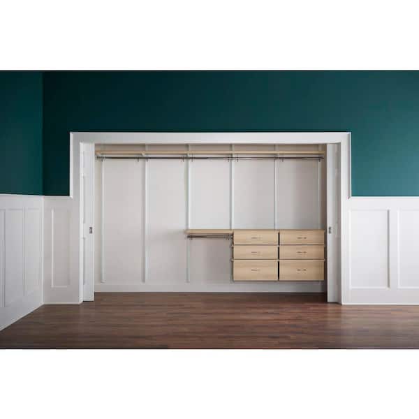 Everbilt Genevieve 10 ft. Birch Adjustable Closet Organizer 2 Long, 2