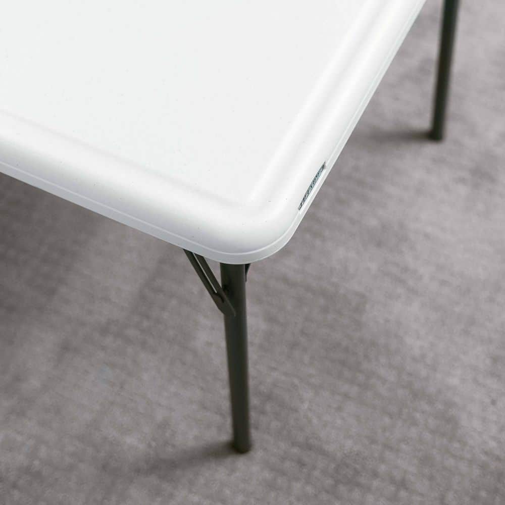 Almond Square Metal and Plastic Kids Folding Table