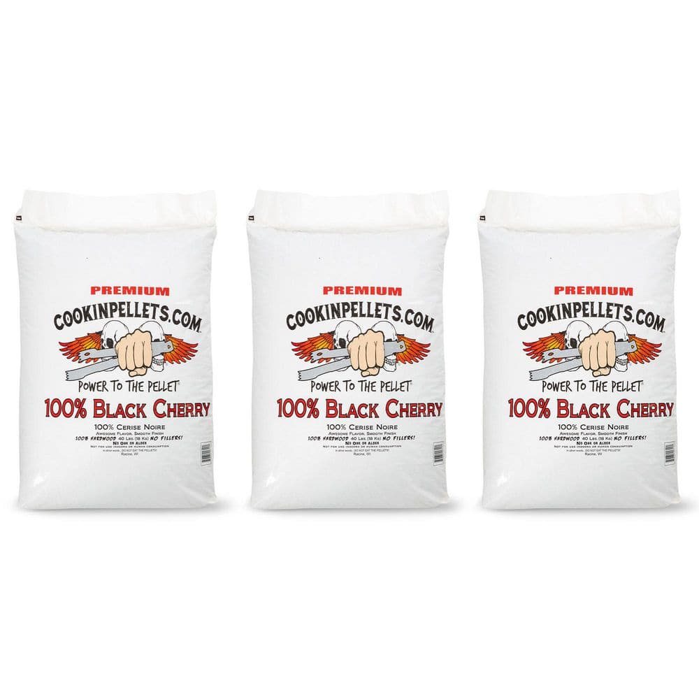 COOKINPELLETS.COM 40 lbs. Bags Black Cherry Smoker Hardwood Wood Pellets, (3-Pack)