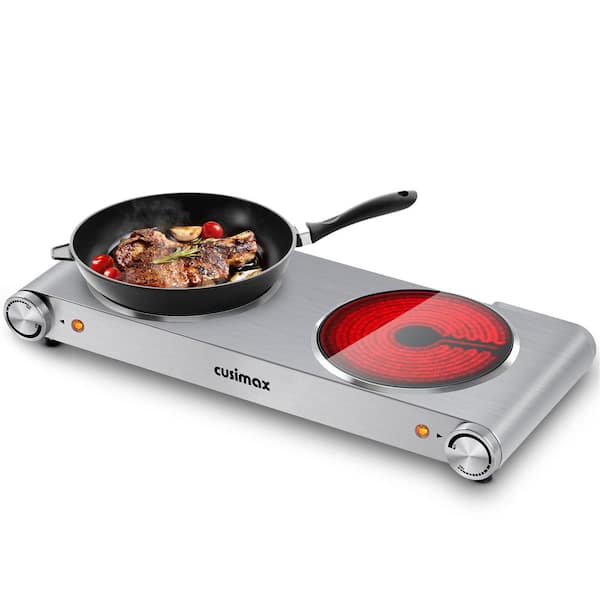  Dominion Hot Plate Electric Burner Single Burner, Stainless  Steel, Heating Plate Portable Burner with Adjustable Temperature Control,  1000 Watts, Stainless Steel, Non-Slip Rubber Feet Easy To Clean: Home &  Kitchen