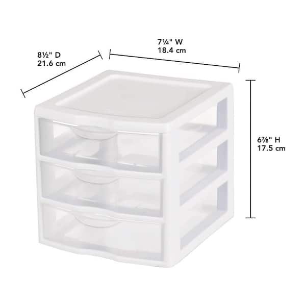 Under Desk Storage Drawer - Set of 2, Wall-Mountable Small Plastic Trays  for Organizing, Mini Drawers for Office Supplies