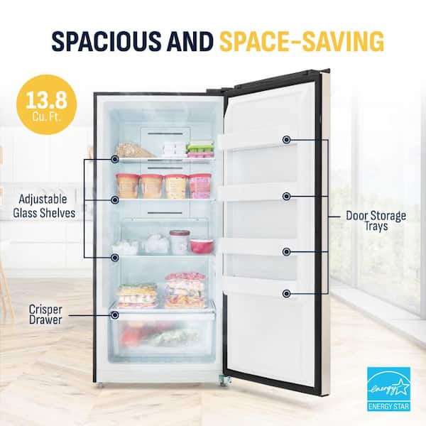 NewAir 13.8 cu. ft. Upright Freezer Stainless NFS140SS00 NewAir 13.8 cu. ft. Upright Freezer Stainless NFS140SS00