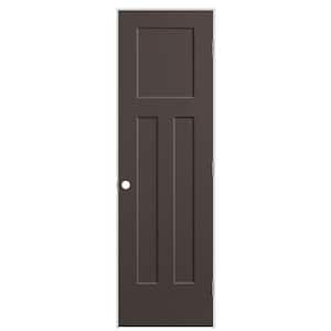 24 in. x 80 in. 3-Panel Winslow Left-Hand Hollow Core Willow Wood Molded Composite Single Prehung Interior Door