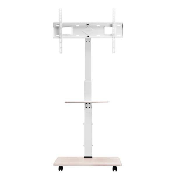 Rolling TV Stand, Retractable Height Adjustable Wall Mount for 32 in. - 70 in. Screens in TVs, 25° Left-Right Rotation