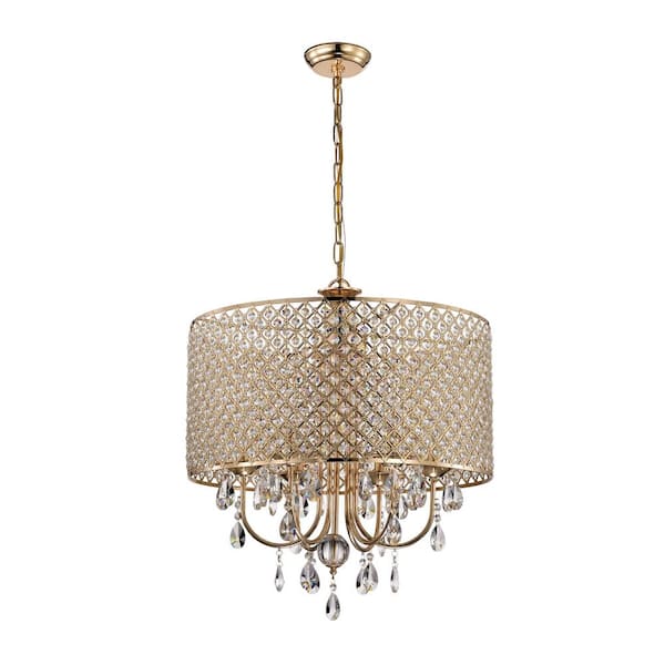 round shade chandelier