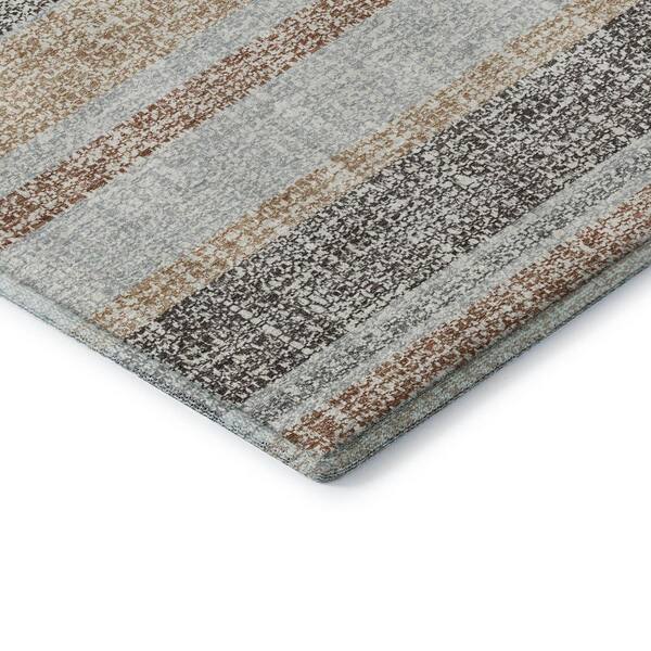 Mayfield Premium Machine Washable Abstract AMF2122 Gray 5 ft. x 7 ft. 6 in. Area Rug