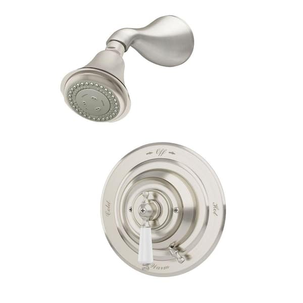 Symmons Carrington 1-Handle 3-Spray Shower Faucet in Satin Nickel (Valve Included)
