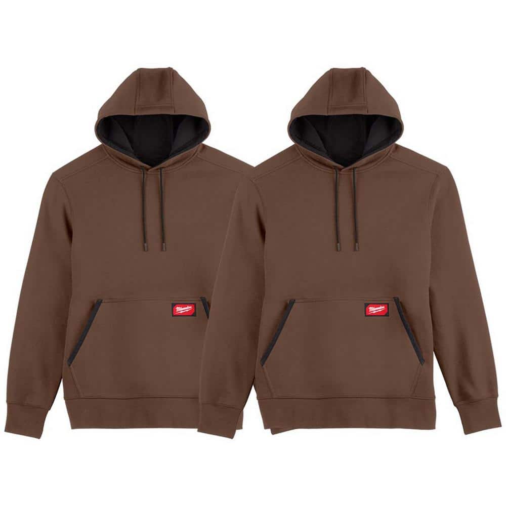 Men's 2X-Large Brown Midweight Cotton/Polyester Long-Sleeve Pullover Hoodie (2-Pack) price history on PriceWatchPro