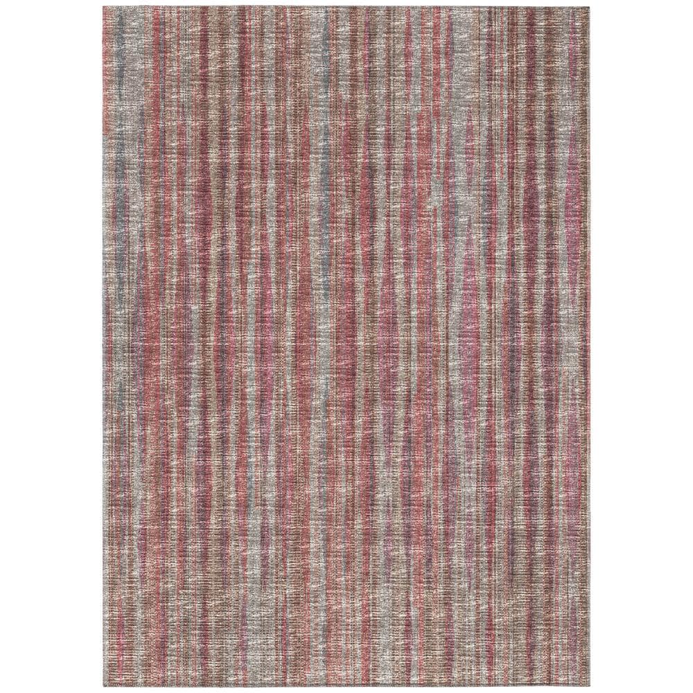 Waverly Pink 5 ft. x 7 ft. 6 in. Geometric Indoor/Outdoor Area Rug