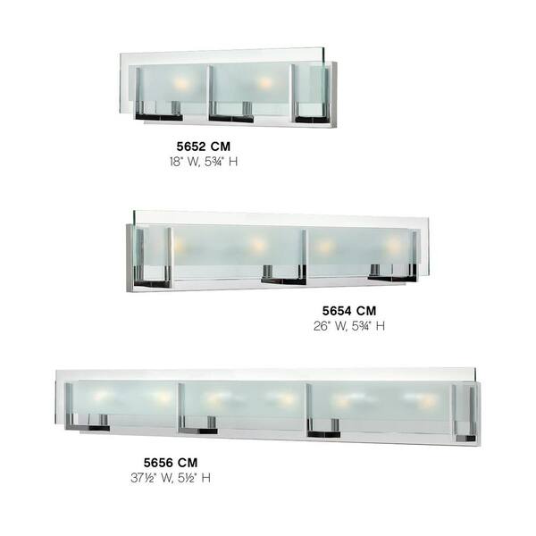 HINKLEY - LATITUDE 26 in. 4-Lights Chrome Vanity Light