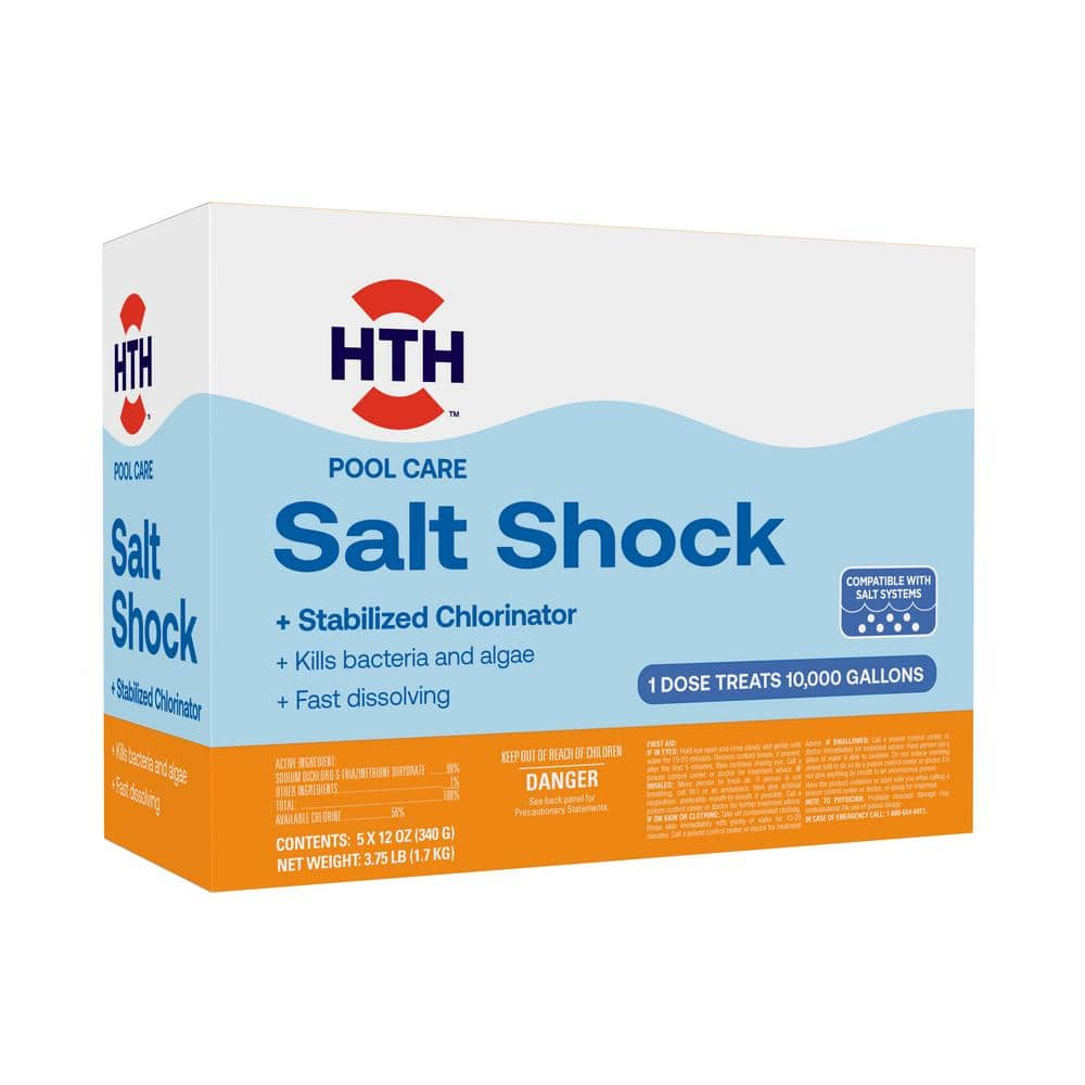 HTH Salt Pool Shock 5 x 12oz (Pack of 6)